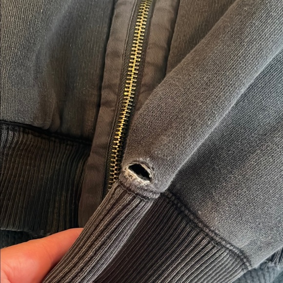 Calvin Klein  Charcoal Zip-Up sweatshirt  with Buttoned Pocket - Picture 10 of 12